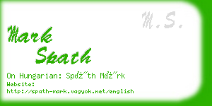 mark spath business card